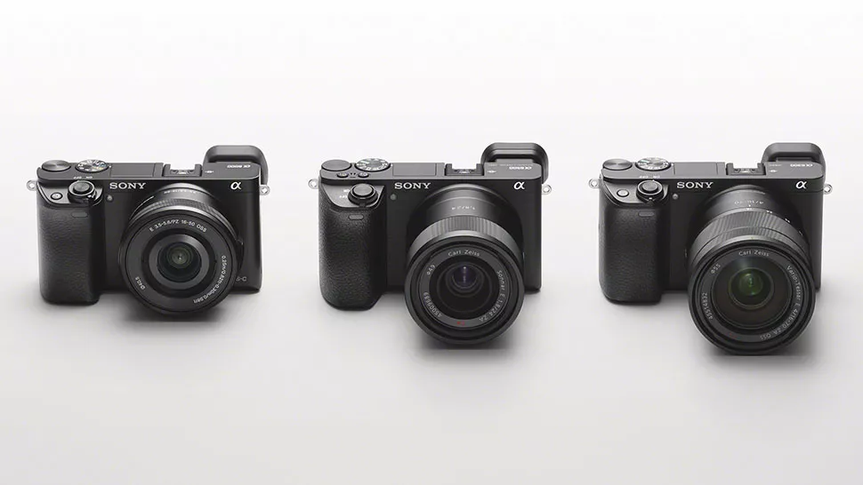 De izquierda a derecha: Sony A6000, Sony A6300 y Sony A6500