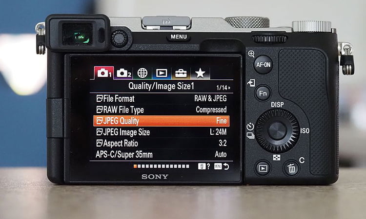 La estructura del menú es la misma que la de los modelos A7 existentes de Sony y no sigue el rediseño de la interfaz de la A7S III.