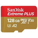 Micro SDXC SanDisk Extreme Plus 128GB A2 170 MB/s Clase 10 U3 V30